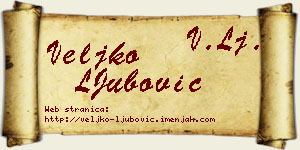 Veljko LJubović vizit kartica
